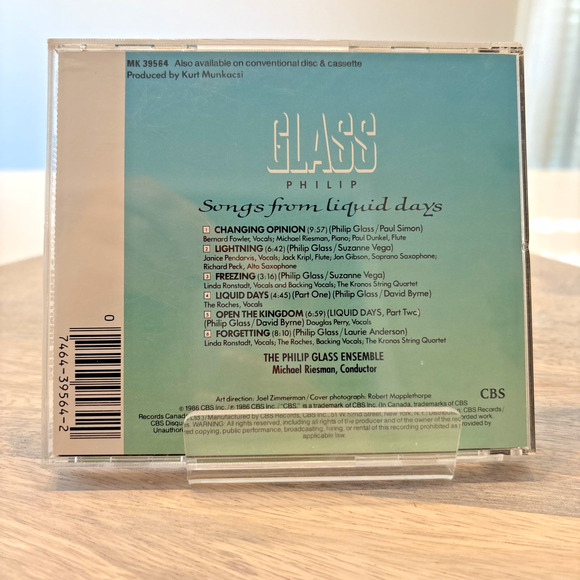 Philip Glass – Songs From Liquid Days CD 1986 Minimalism Laurie Anderson Paul Si - Picture 2 of 5